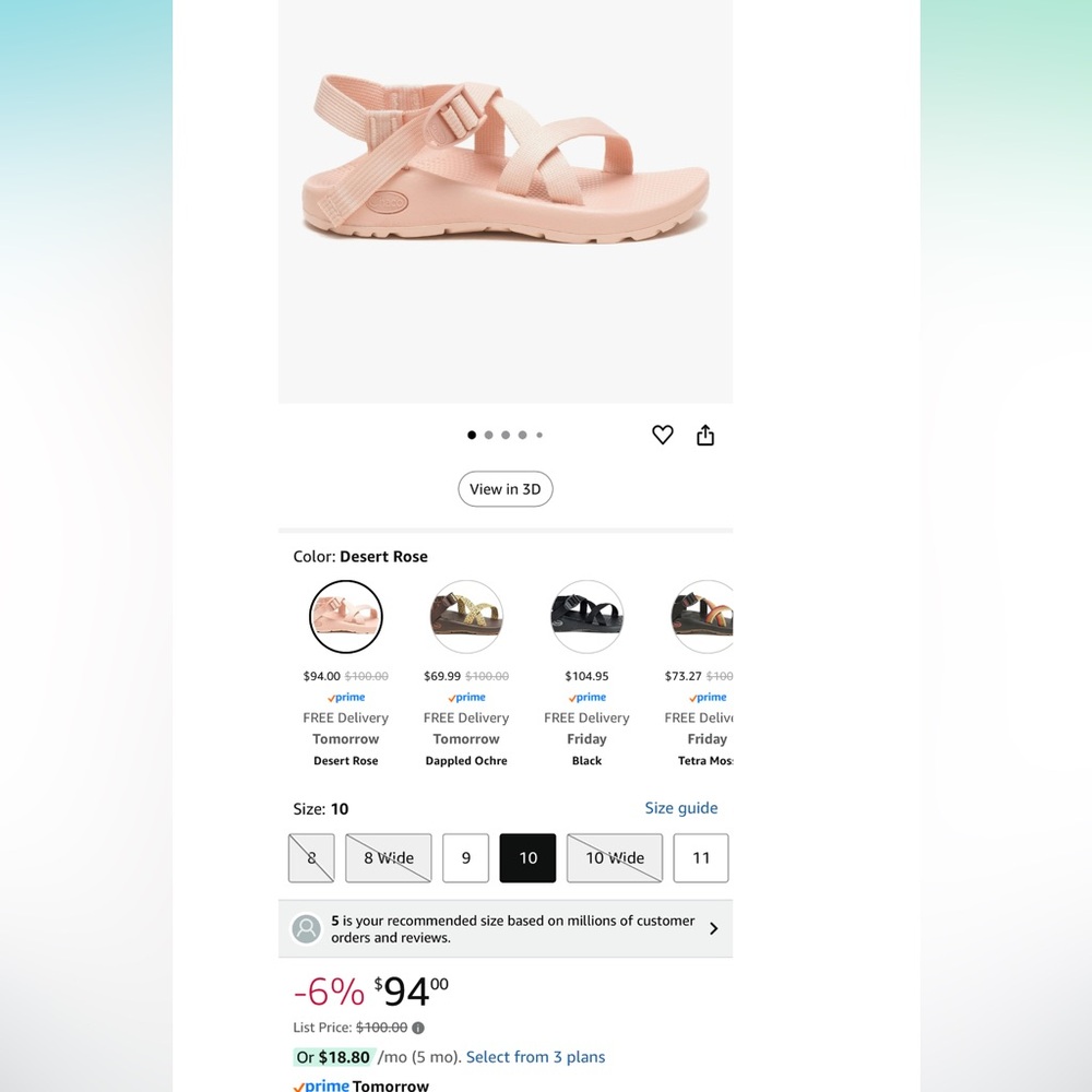 Chaco Women's desert rose  (peachy pink) Sport Sandals - Picture 12 of 15